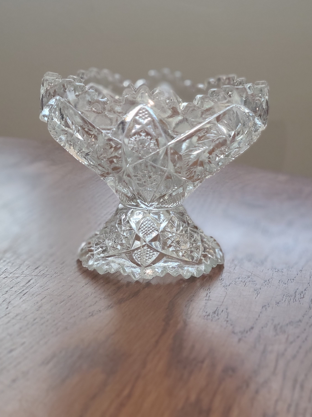 Vintage - Pressed Glass Compote Dish - Clear